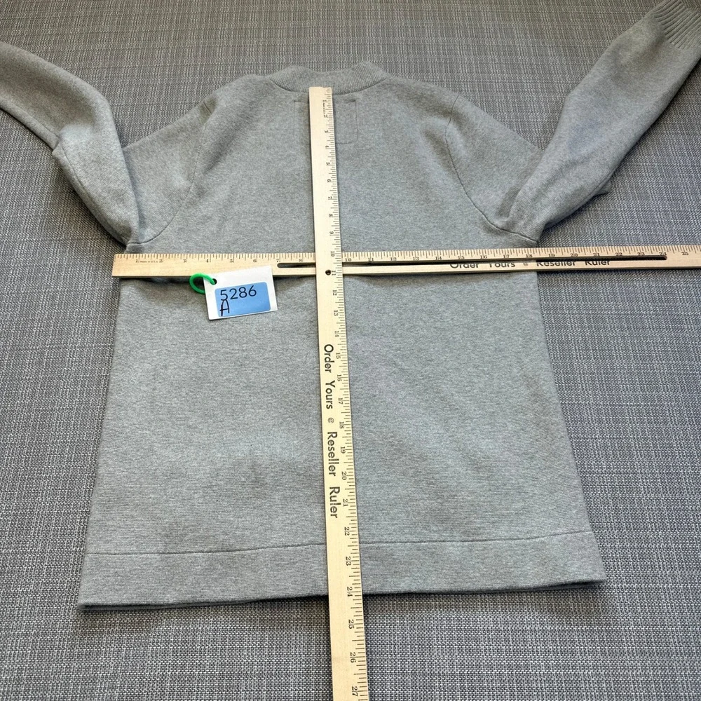 Abercrombie‎ Fitch Cardigan Sweater Mens Small Gray Button Front Moose Logo *